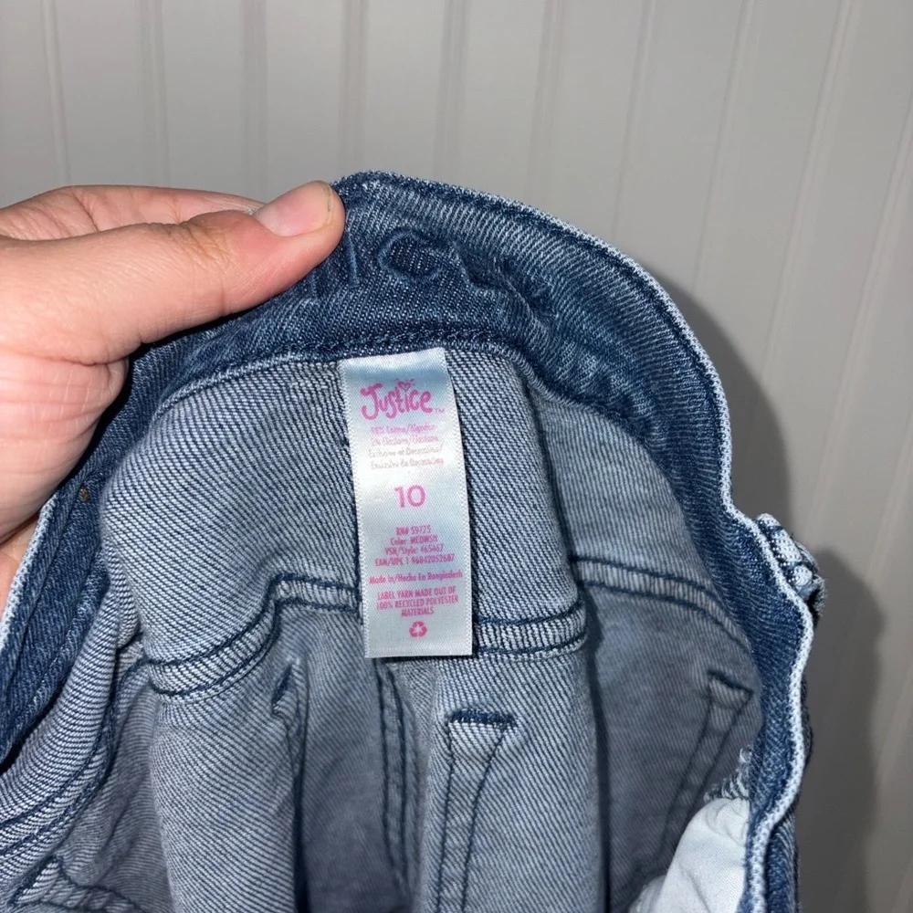 Justice Jeans with Floral Embroidery|Size 10